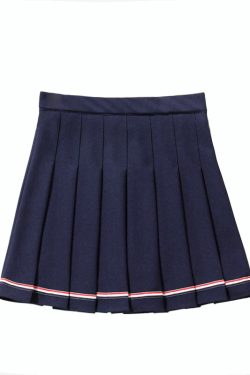 Y2K Navy Preppy Pleated Mini Skirt - 90s Grunge, Retro Summer, Y2K Party & Club Outfits
