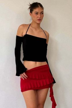 Y2K Off Shoulder Top - 90s Grunge, Retro Summer, Pastel Goth, Y2K Party & Club Outfits
