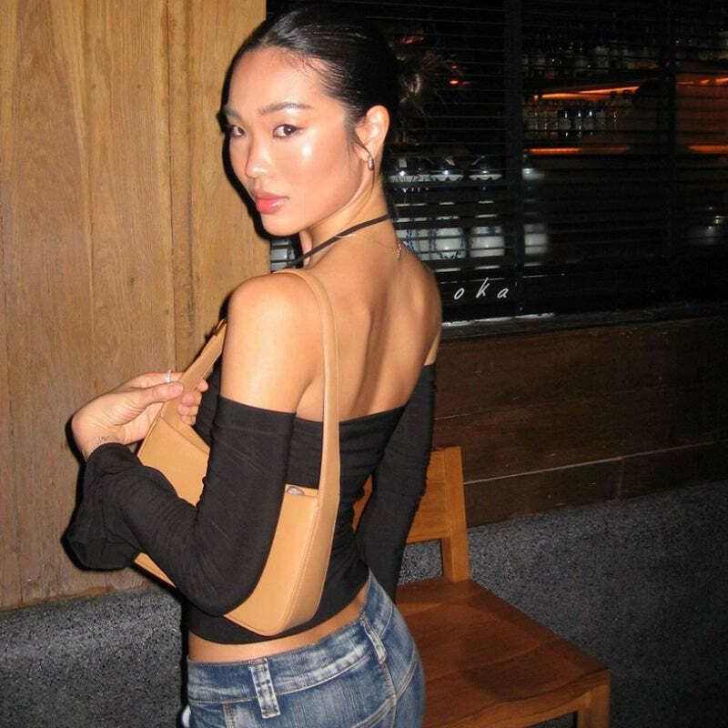Y2K Off Shoulder Top - 90s Grunge, Retro Summer, Pastel Goth, Y2K Party & Club Outfits