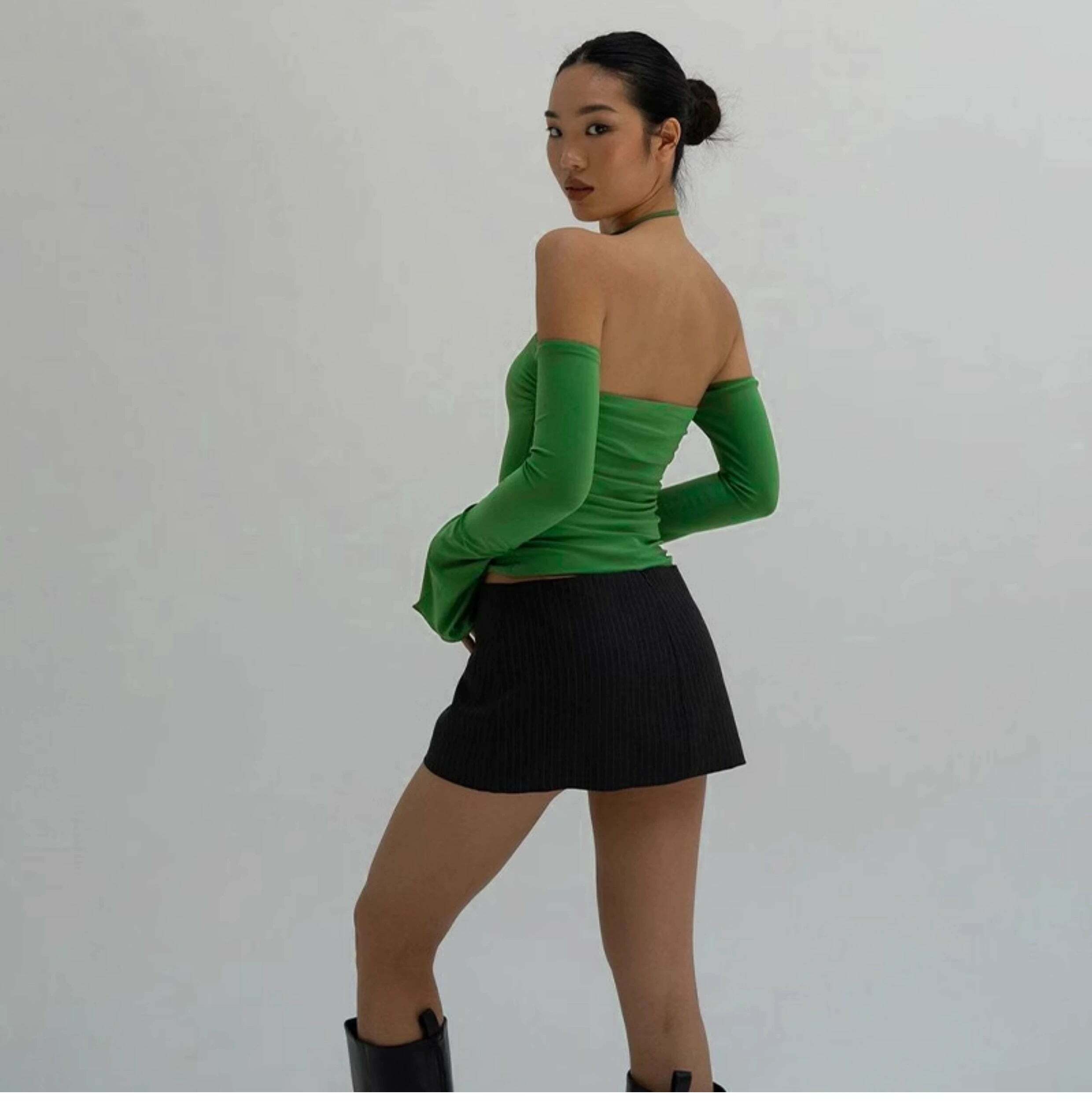 Y2K Off Shoulder Top - 90s Grunge, Retro Summer, Pastel Goth, Y2K Party & Club Outfits