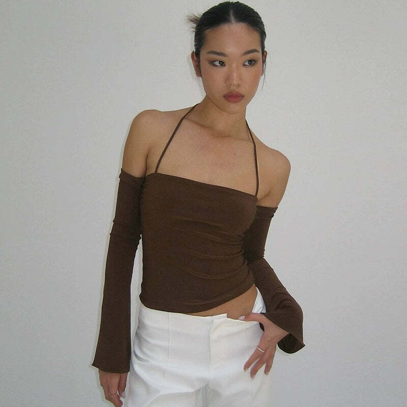 Y2K Off Shoulder Top - 90s Grunge, Retro Summer, Pastel Goth, Y2K Party & Club Outfits