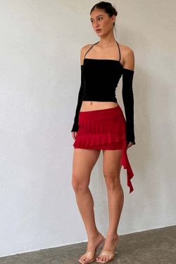 Y2K Off Shoulder Top - 90s Grunge, Retro Summer, Pastel Goth, Y2K Party & Club Outfits