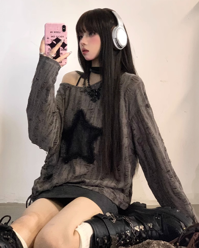Y2K Off The Shoulder Top - Retro 90s Grunge, Summer Y2K Outfits, Baby Tees, and Pastel Goth