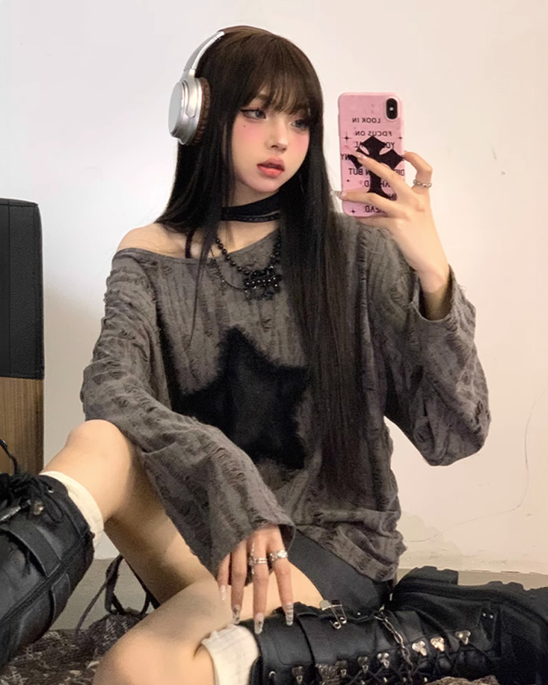 Y2K Off The Shoulder Top - Retro 90s Grunge, Summer Y2K Outfits, Baby Tees, and Pastel Goth