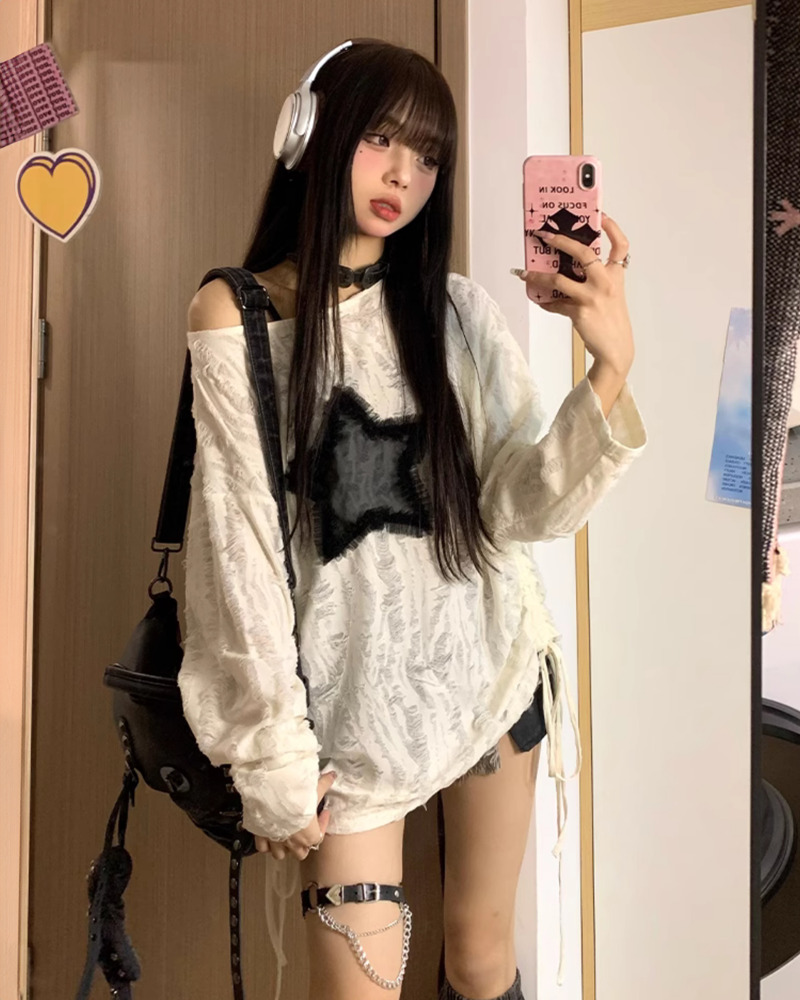 Y2K Off The Shoulder Top - Retro 90s Grunge, Summer Y2K Outfits, Baby Tees, and Pastel Goth