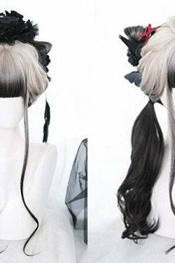 Y2K Ombre Cosplay Wig - Long Wavy with Bangs, Perfect for 90s Grunge, Retro, and Y2K