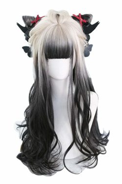 Y2K Ombre Cosplay Wig - Long Wavy with Bangs, Perfect for 90s Grunge, Retro, and Y2K