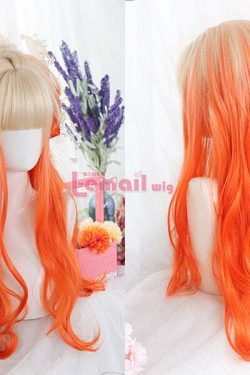 Y2K Ombre Cosplay Wig Long Wavy with Bangs - 90s Grunge, Retro, Pastel Goth, Y2K