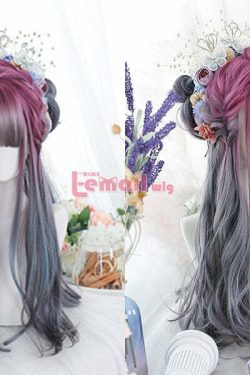 Y2K Ombre Cosplay Wig Long Wavy with Bangs - 90s Grunge, Retro, Pastel Goth, Y2K