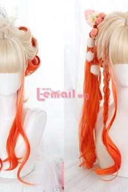 Y2K Ombre Cosplay Wig Long Wavy with Bangs - 90s Grunge, Retro, Pastel Goth, Y2K