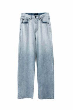 Y2K Ombre Flavours Bootcut Jeans - Retro 90s Grunge, Summer Y2K Outfits, Pastel Goth Style