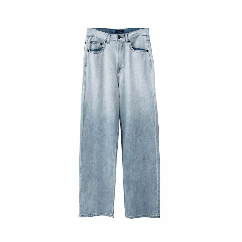 Y2K Ombre Flavours Bootcut Jeans - Retro 90s Grunge, Summer Y2K Outfits, Pastel Goth Style