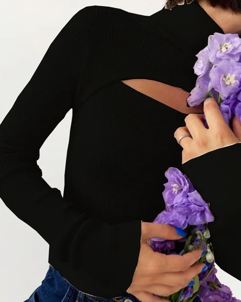 Y2K Open Chest Turtleneck - 90s Grunge, Retro Summer, Pastel Goth, Y2K Party & Club Outfits