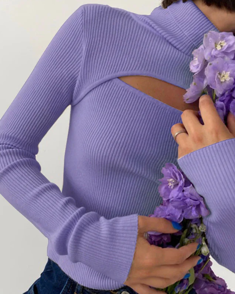 Y2K Open Chest Turtleneck - 90s Grunge, Retro Summer, Pastel Goth, Y2K Party & Club Outfits
