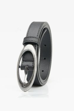 Y2K Oval Buckle Belt - Retro 90s Grunge, Gothic, and Pastel Goth Fashion Accessory