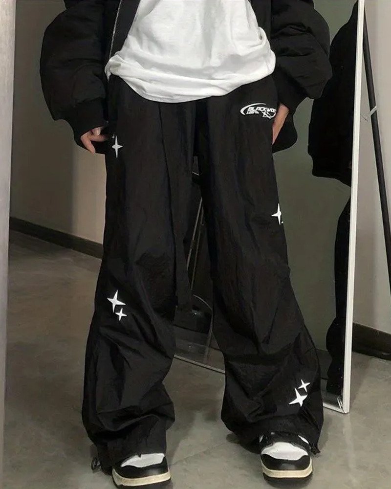 Y2K Parachute Pants - Retro 90s Grunge, Summer Y2K Outfits, Hip Hop Fashion, Pastel Goth Style