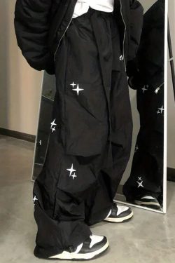 Y2K Parachute Pants - Retro 90s Grunge, Summer Y2K Outfits, Hip Hop Fashion, Pastel Goth Style