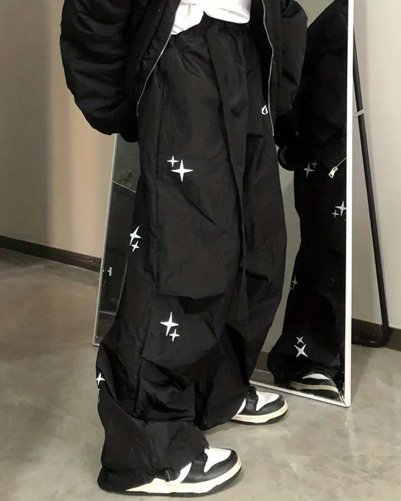 Y2K Parachute Pants - Retro 90s Grunge, Summer Y2K Outfits, Hip Hop Fashion, Pastel Goth Style