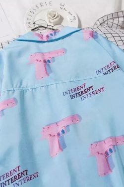 Y2K Pastel Button-Up Shirt - Retro 90s Grunge, Summer Outfits, and Party Fashion