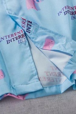 Y2K Pastel Button-Up Shirt - Retro 90s Grunge, Summer Outfits, and Party Fashion