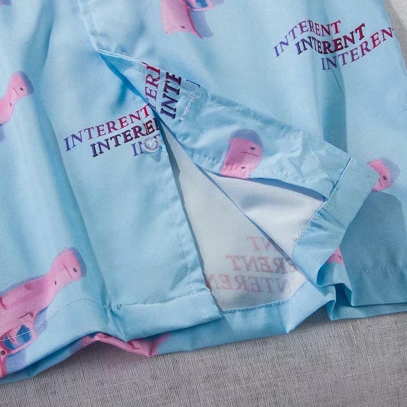 Y2K Pastel Button-Up Shirt - Retro 90s Grunge, Summer Outfits, and Party Fashion
