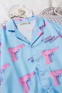 Y2K Pastel Button-Up Shirt - Retro 90s Grunge, Summer Outfits, and Party Fashion