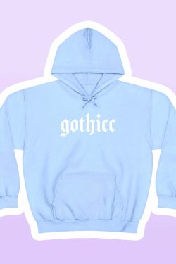 Y2K Pastel Goth Hoodie Sweatshirt - Retro 90s Grunge, Summer Outfits, Y2K Fashion