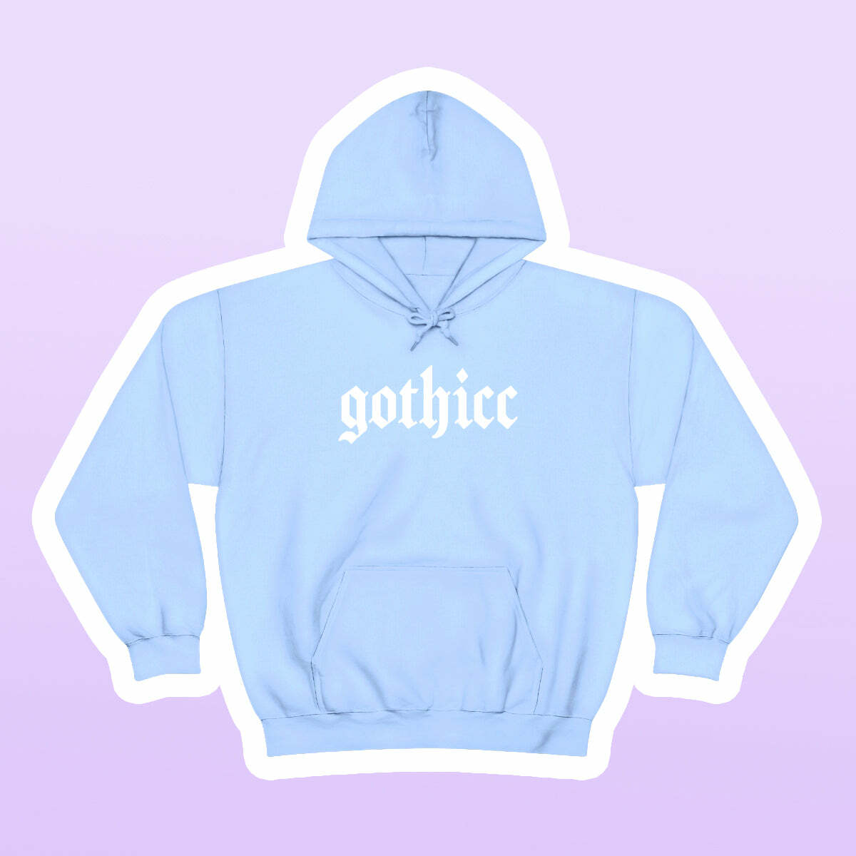 Y2K Pastel Goth Hoodie Sweatshirt - Retro 90s Grunge, Summer Outfits, Y2K Fashion