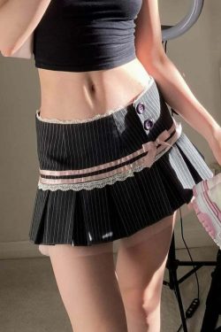 Y2K Pastel Goth Micro Mini Skirt - Retro 90s Grunge Summer Outfit, Y2K Party & Club Fashion