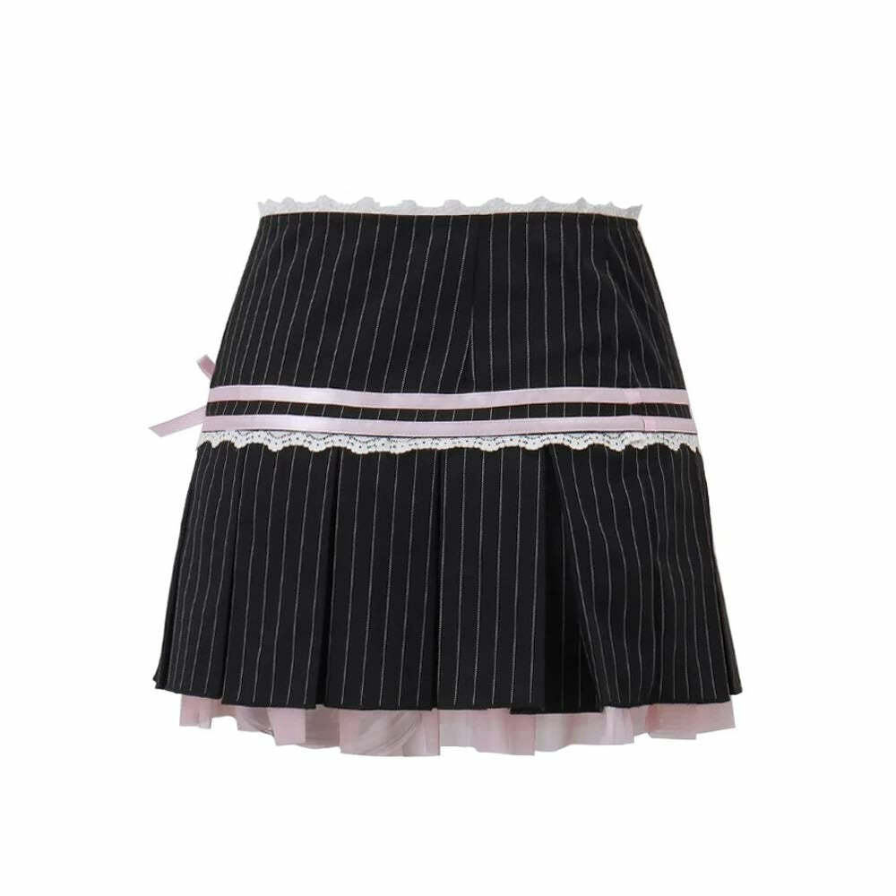 Y2K Pastel Goth Micro Mini Skirt - Retro 90s Grunge Summer Outfit, Y2K Party & Club Fashion
