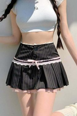 Y2K Pastel Goth Micro Mini Skirt - Retro 90s Grunge Summer Outfit, Y2K Party & Club Fashion