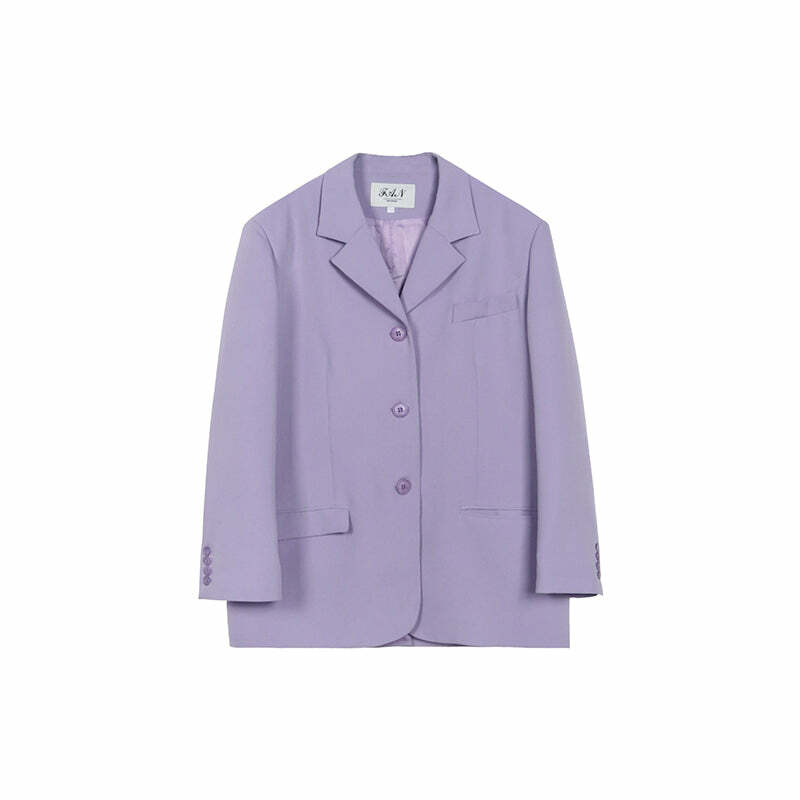 Y2K Pastel Oversize Blazer Jacket - Retro 90s Grunge, Summer Y2K Outfits, Popstar Style