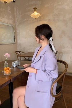 Y2K Pastel Oversize Blazer Jacket - Retro 90s Grunge, Summer Y2K Outfits, Popstar Style