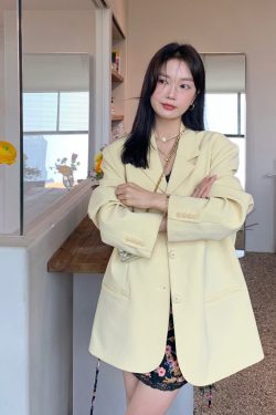Y2K Pastel Oversize Blazer Jacket - Retro 90s Grunge, Summer Y2K Outfits, Popstar Style