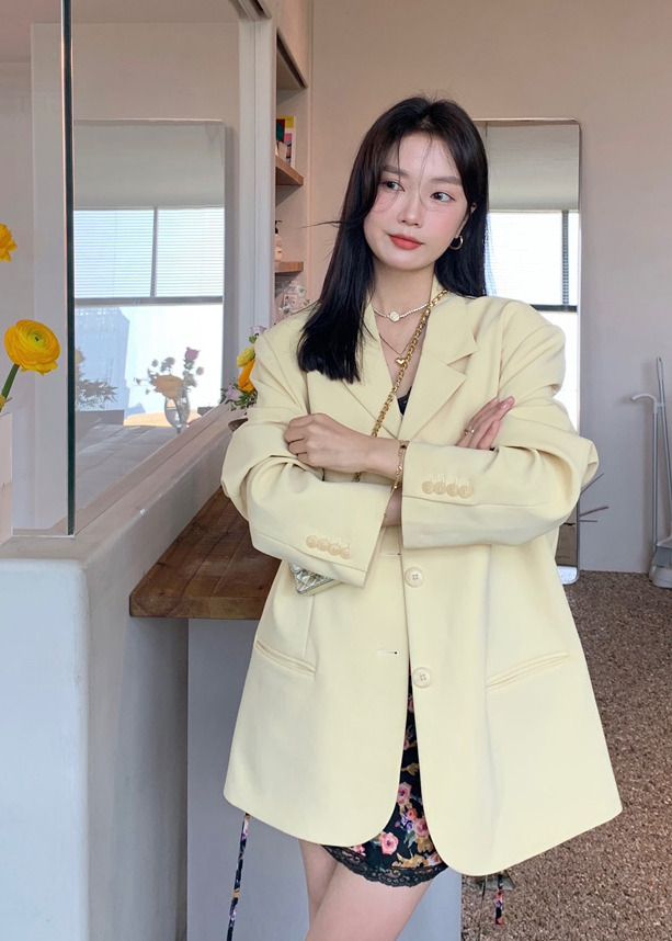 Y2K Pastel Oversize Blazer Jacket - Retro 90s Grunge, Summer Y2K Outfits, Popstar Style
