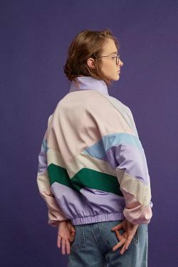 Y2K Pastel Punk Windbreaker Jacket - Retro 90s Grunge, Summer Y2K Outfits, Y2K Fashion