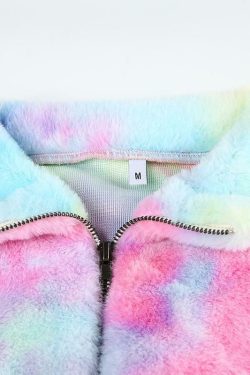 Y2K Pastel Teddy Bear Jacket - Retro 90s Grunge, Summer Y2K Outfits, Baby Tees, and Y2