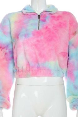 Y2K Pastel Teddy Bear Jacket - Retro 90s Grunge, Summer Y2K Outfits, Baby Tees, and Y2