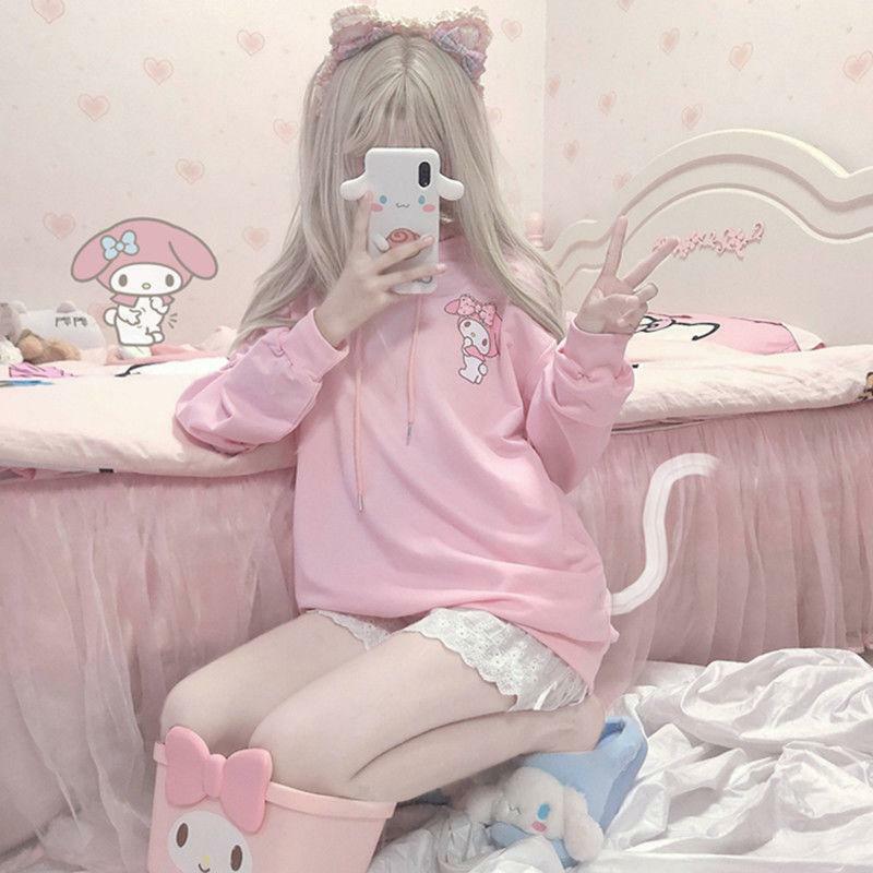 Y2K Pink Anime Hoodie - Retro 90s Grunge, Summer Y2K Outfits, Pastel Goth, Y2K Club Fashion
