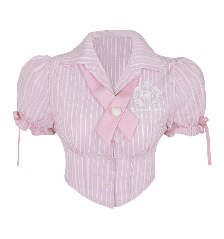 Y2K Pink Blouse Suspender Dress Set - Retro 90s Grunge Summer Outfit, Y2K Party & Club Fashion