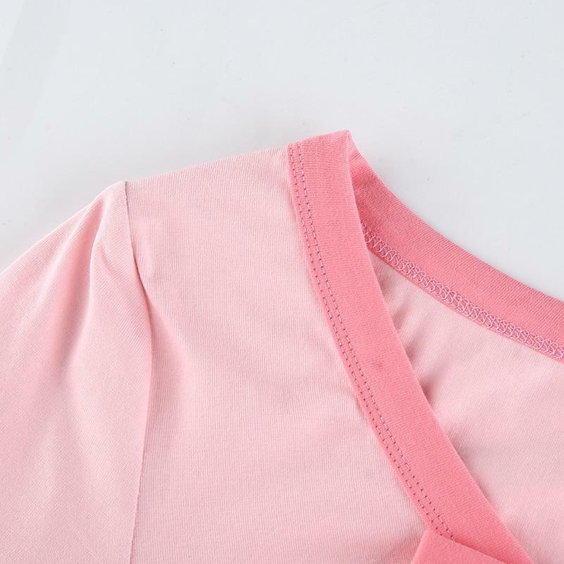 Y2K Pink Bow Crop Top - 90s Grunge, Retro Summer, Pastel Goth, Party & Club Outfits