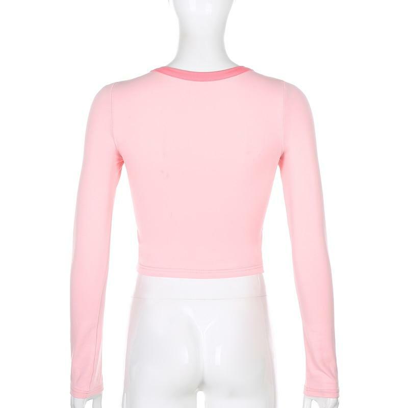 Y2K Pink Bow Crop Top - 90s Grunge, Retro Summer, Pastel Goth, Party & Club Outfits