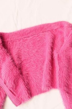 Y2K Pink Fur Crop Top - 90s Grunge, Retro Summer, Party & Club Outfits, Baby Tees, Y2K