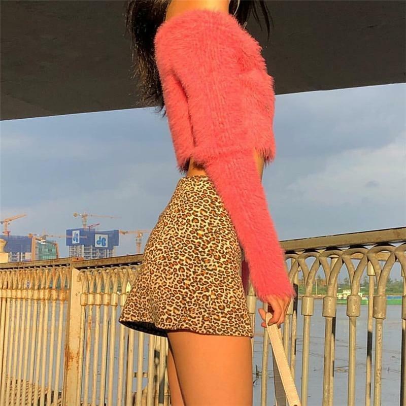 Y2K Pink Fur Crop Top - 90s Grunge, Retro Summer, Party & Club Outfits, Baby Tees, Y2K