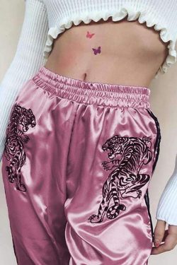 Y2K Pink Hip Hop Pants - 90s Grunge, Retro Style, Summer Y2K Outfits, Y2K Fashion Essentials