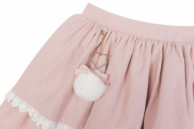 Y2K Pink Lolita Skirt - 90s Grunge, Retro Summer Outfit, Pastel Goth, Y2K Fashion