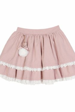 Y2K Pink Lolita Skirt - 90s Grunge, Retro Summer Outfit, Pastel Goth, Y2K Fashion