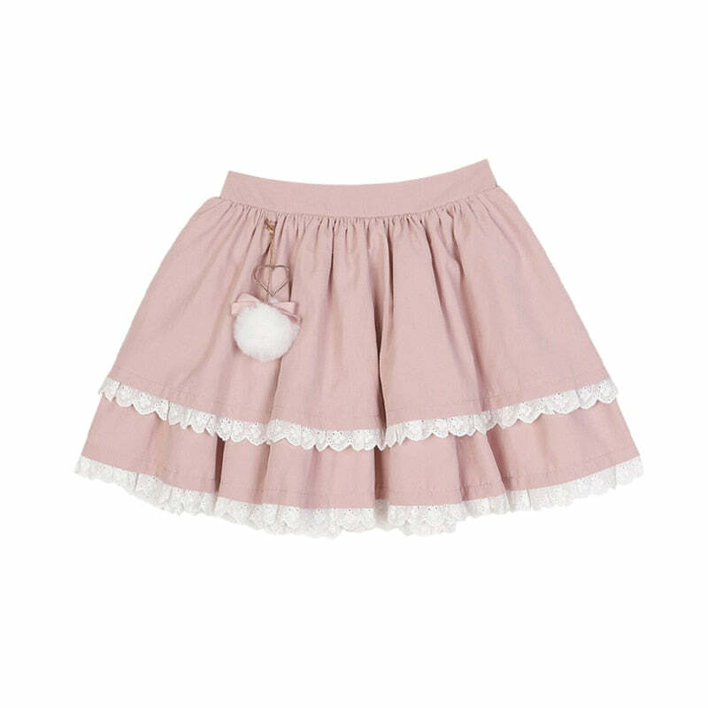 Y2K Pink Lolita Skirt - 90s Grunge, Retro Summer Outfit, Pastel Goth, Y2K Fashion