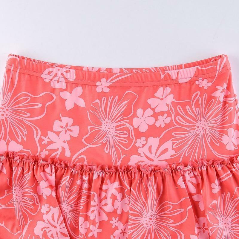 Y2K Pink Ruffle Skirt - 90s Grunge, Retro Summer, Pastel Goth, Y2K Party & Club Outfits