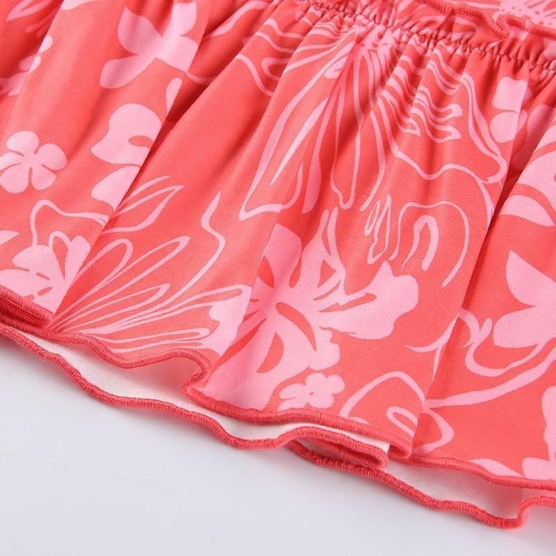 Y2K Pink Ruffle Skirt - 90s Grunge, Retro Summer, Pastel Goth, Y2K Party & Club Outfits